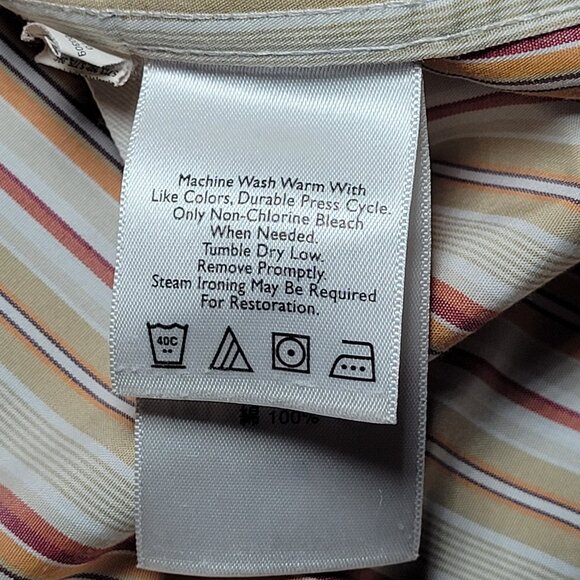 Eddie Bauer Relaxed Fit Mens Red Orange and Brown Button Up Shirt Size XL - Picture 3 of 10